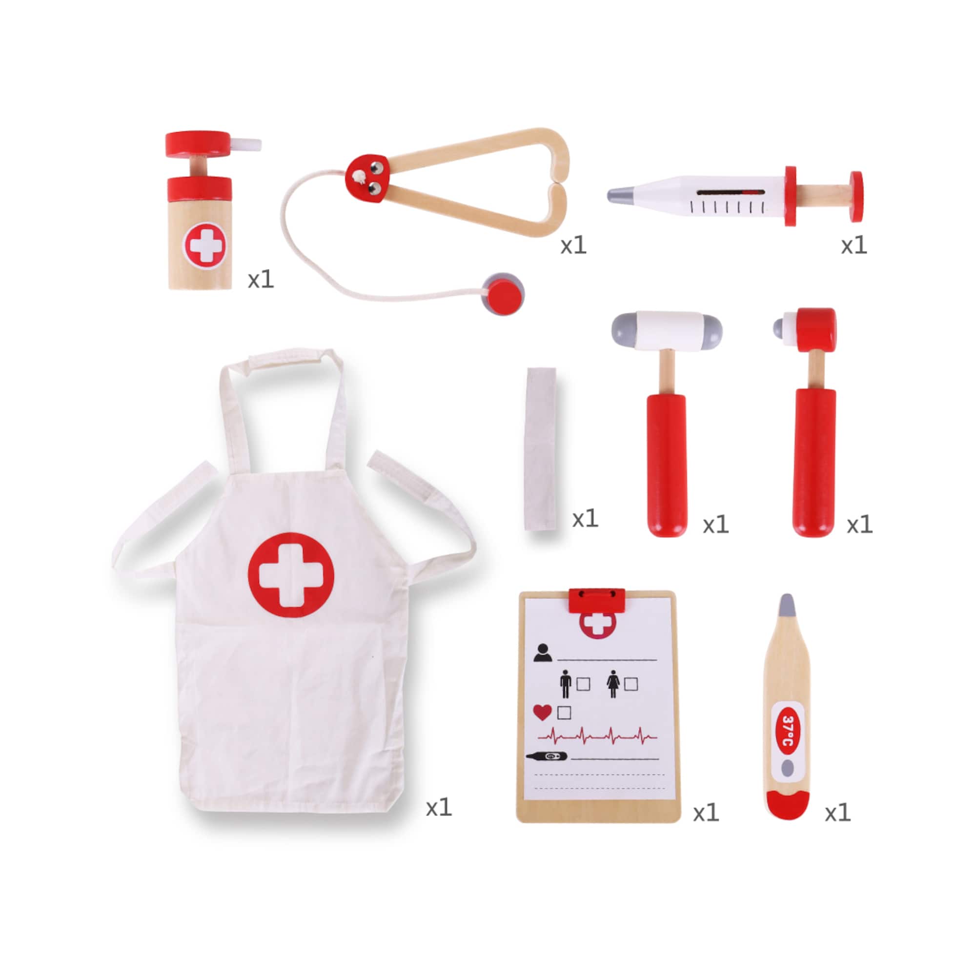 Wooden Doctor's Kit